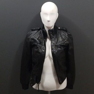Black leather jacket